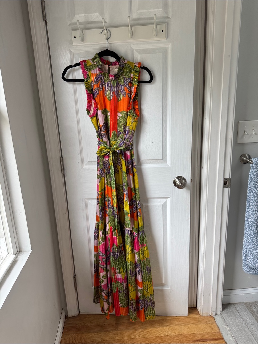 Marie Oliver Orange, Pink & Green Floral Maxi Dress